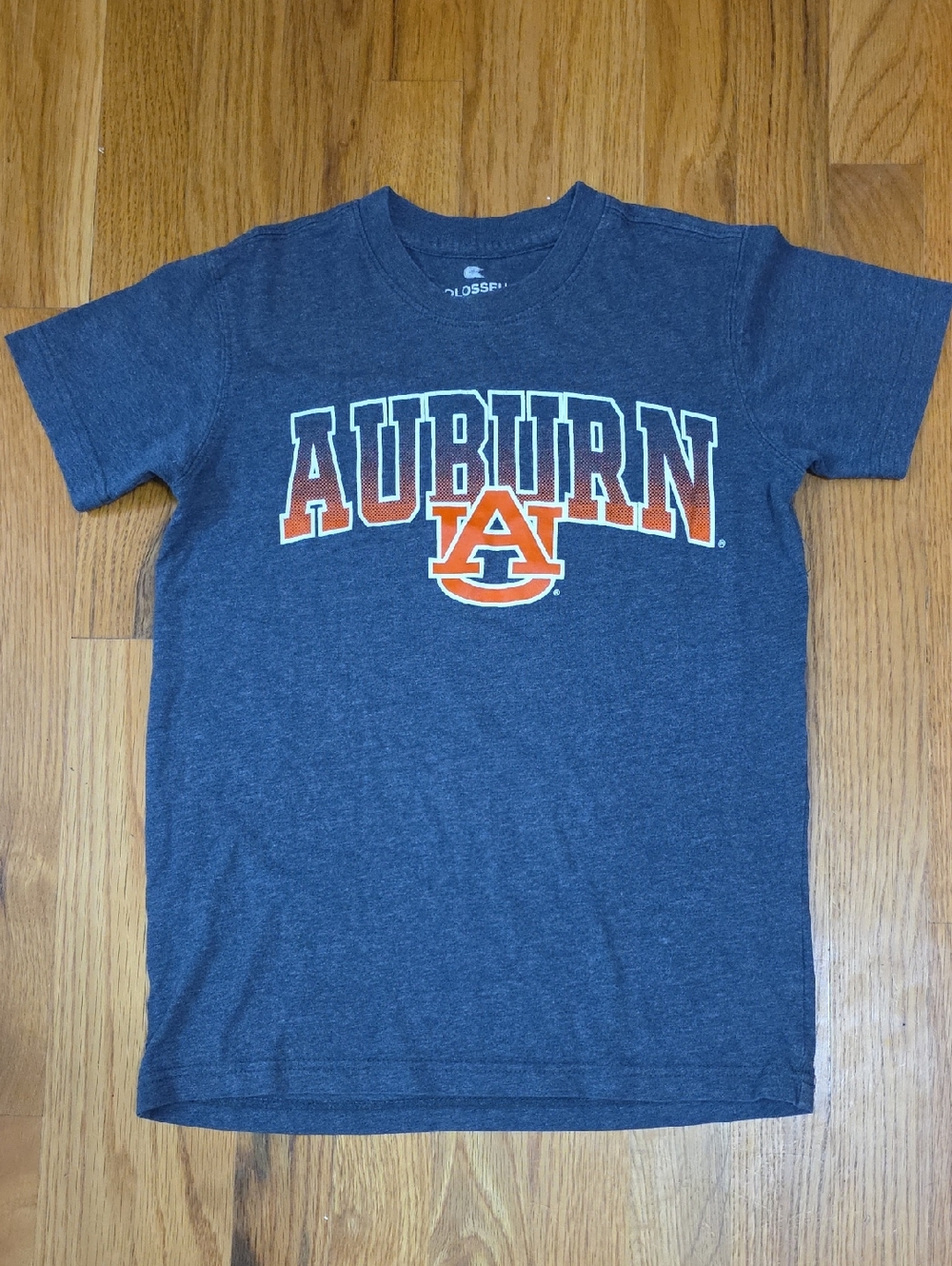 Colosseum Auburn Logo Tee - Navy Heather with Orange & White